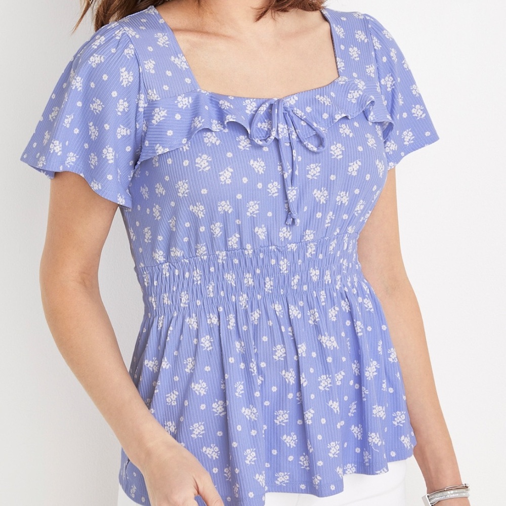 Floral Peplum Blouse